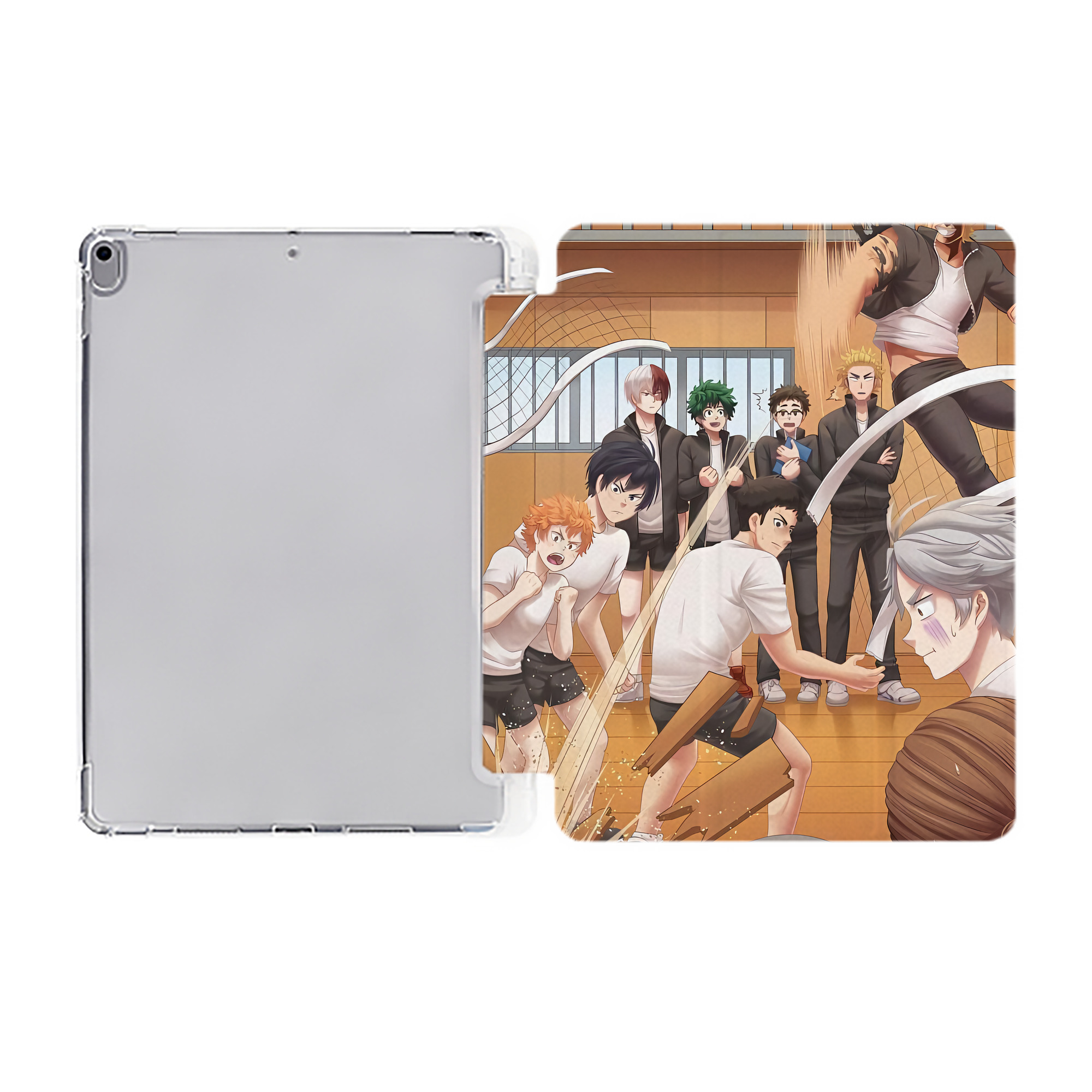 （画像用） ハイキュー!! Haikyu!! IPad ケース ペン収納付き 三つ折りスタンド PUレザー×シリコン 対応機種9.5/10.5/10.9インチ